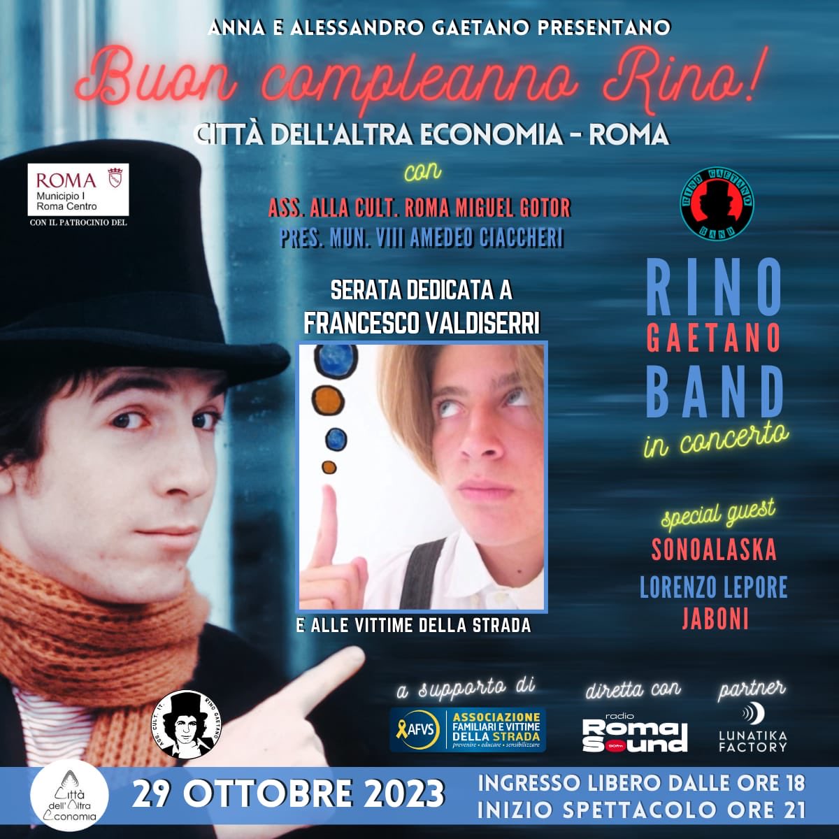 Per i più tifosi, essendo domenica il giorno di Inter-Roma, no problem! Mi dicono che alla Città dell’Altra Economia si può vedere la partita, per cui non avete scuse!