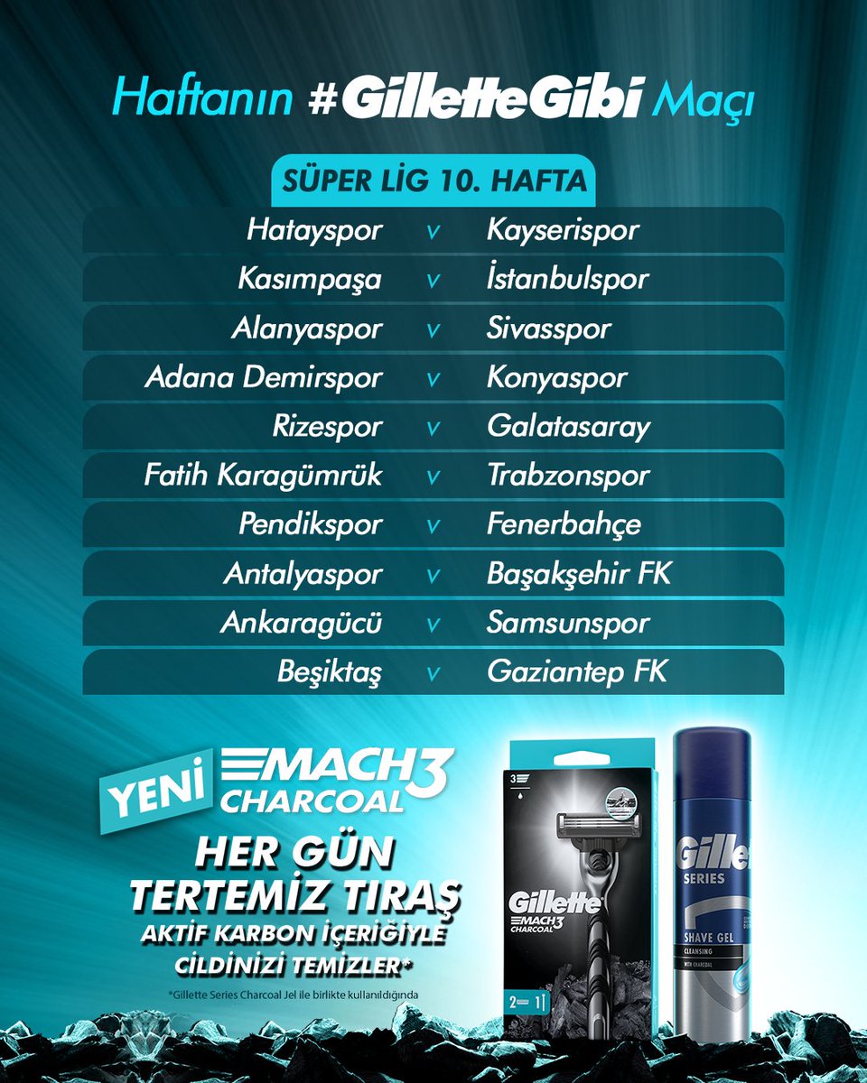 FutbolArena (@futbolarena) on Twitter photo 🔥 Hangi maçta daha çok gol olur? ⚽ Haftanın #GilletteGibi Maçı
✅ Yorum yap ve paylaşımı beğen
✅ <a href="/GilletteTR/">Gillette Türkiye</a> hesabını takip et
🎁 Çekiliş sonucu 5 kişiye Yeni MACH3 CHARCOAL hediye! 🔥 Hangi maçta daha çok gol olur? ⚽ Haftanın #GilletteGibi Maçı
✅ Yorum yap ve paylaşımı beğen
✅ <a href="/GilletteTR/">Gillette Türkiye</a> hesabını takip et
🎁 Çekiliş sonucu 5 kişiye Yeni MACH3 CHARCOAL hediye!