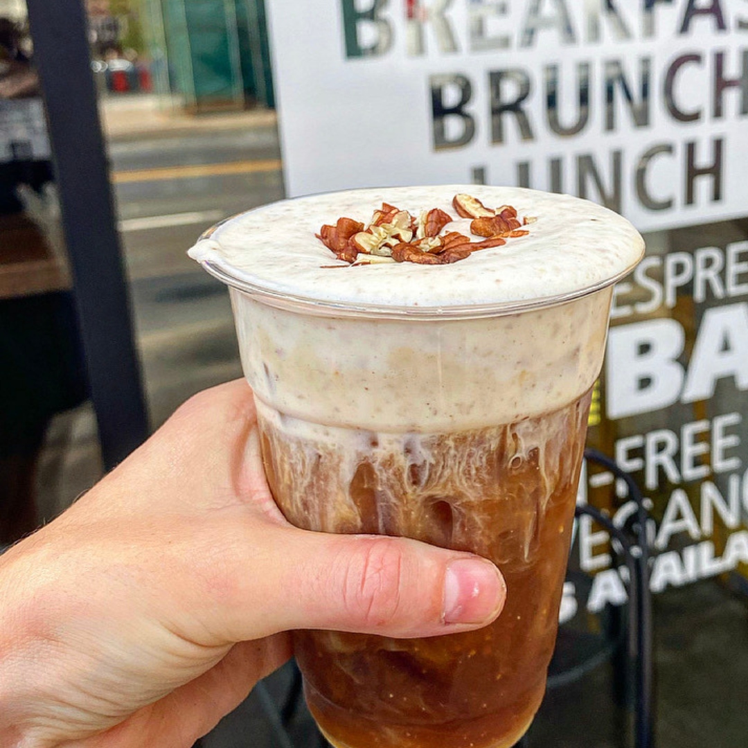 IRONCVILLE's tweet photo. It's not too late to try our delicious Pecan Cold Foam coffee! ☕

Stop by and grab yours today - pair it with your favorite savory paffle 😌 https://t.co/sRIXvNWMCm