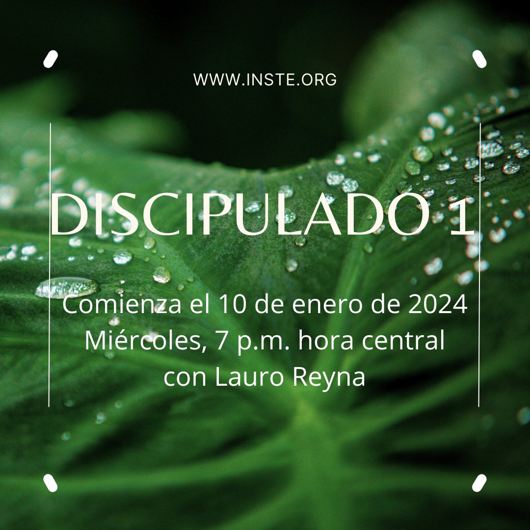 InsteGlobal's tweet image. ⏰ ¡Regístrese hoy!

Estamos ofreciendo una clase en línea MIN101 DISCIPULADO 1 en español con Lauro Reyna.

Comienza el 01/10/2024
Miércoles a las 7PM Centro