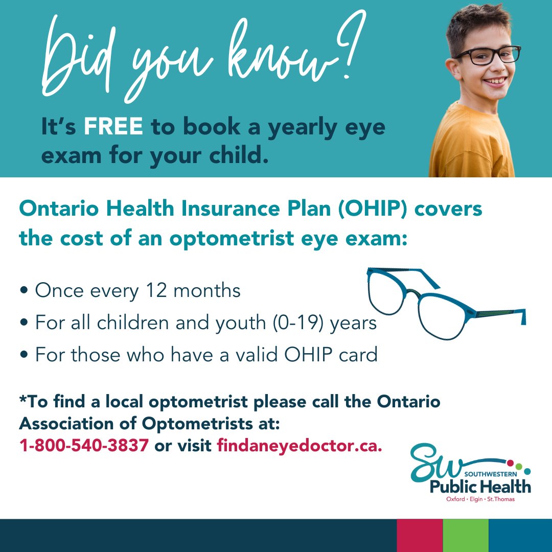 To find a local optometrist, call 1-800-540-3837 or visit findaneyedoctor.ca.
