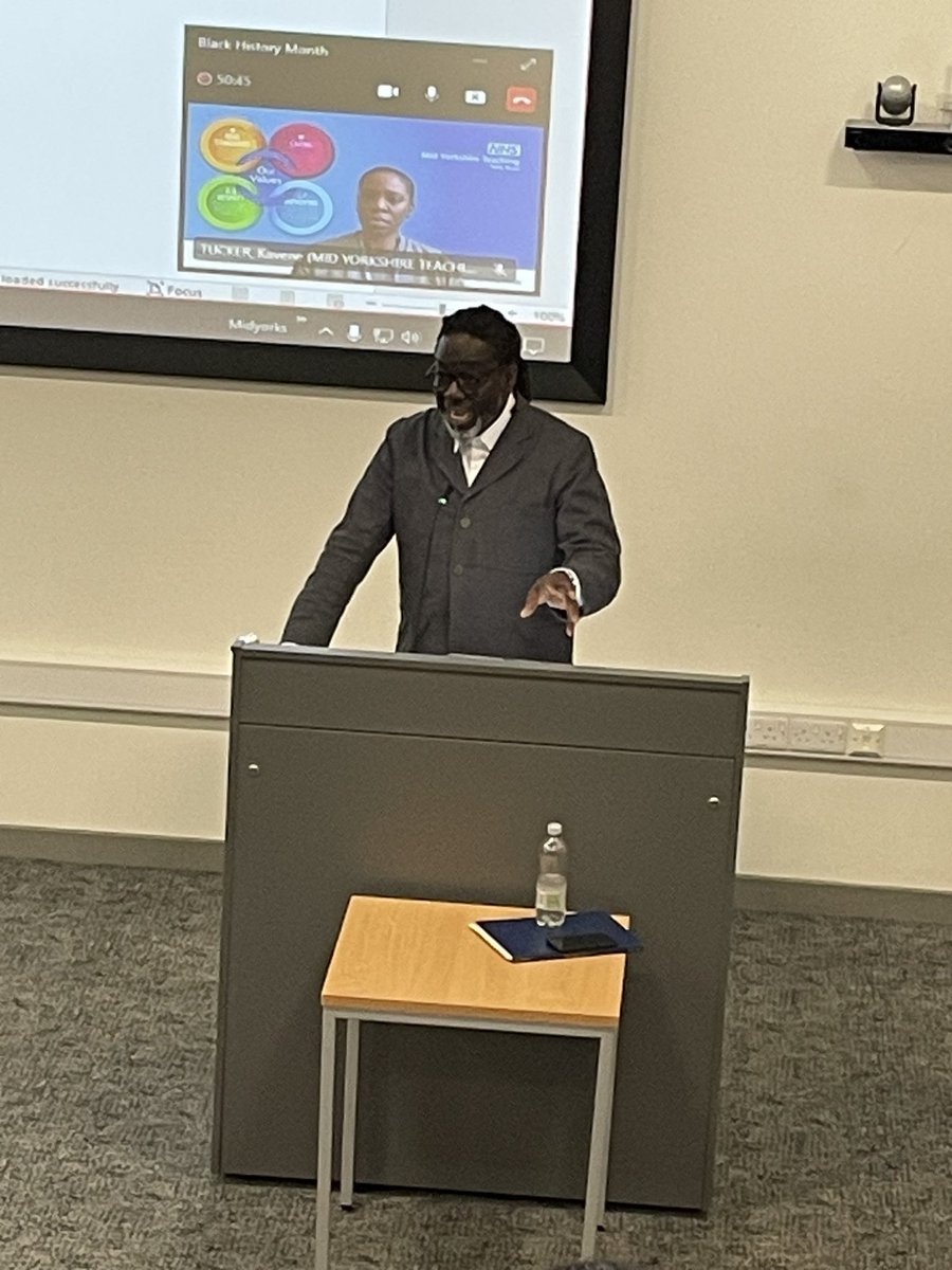 Celebrating Black History Month with Lord Victor Adebowale @MidYorkshireNHS acknowledging the centrality of black people to the formation and continuation of the NHS, the role of leadership in addressing inequalities and the journey still to travel.