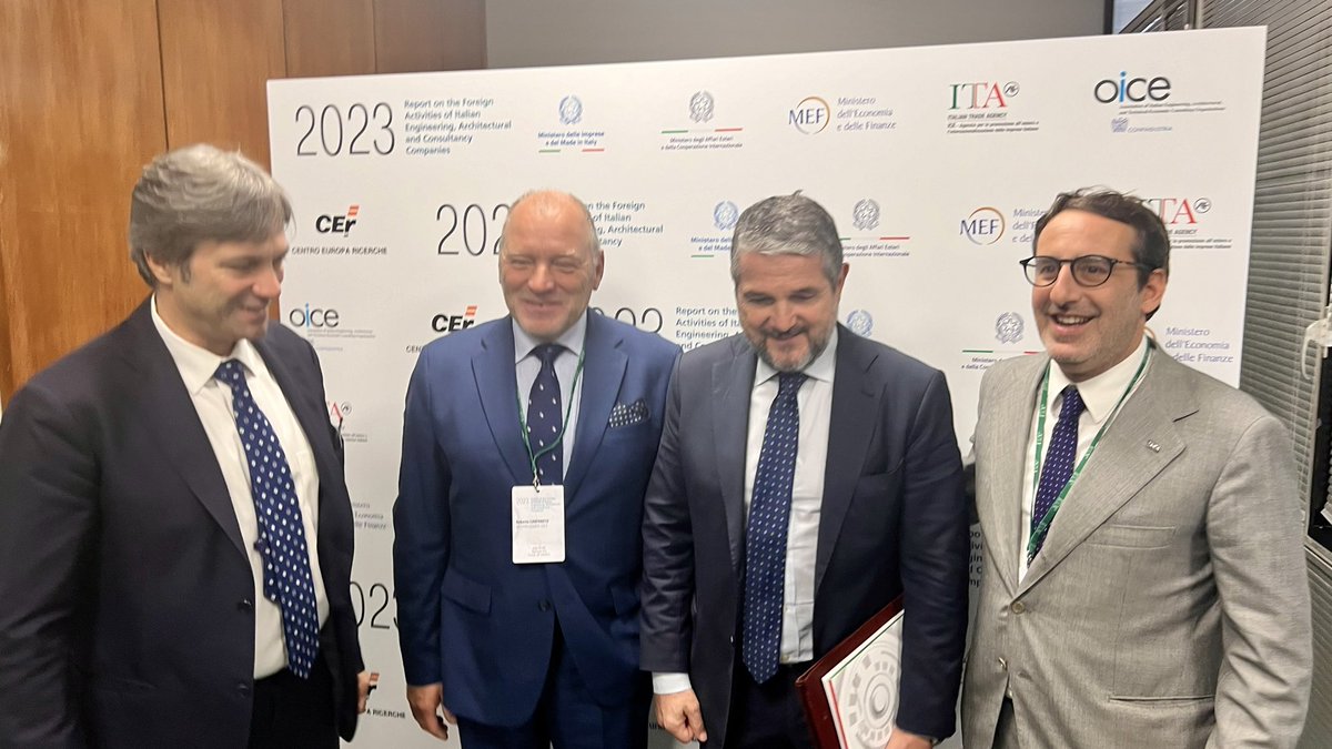 Vale_Valentini_'s tweet photo. 🇮🇹Oggi in @ITAtradeagency per la Presentazione del Rapporto #OICE
2023 sulla presenza delle societa’ di ingegneria, architettura e consulenza tecnico-economica all’estero
@mimit_gov @ItalyMFA @MEF_GOV #26ottobre #madeinitaly https://t.co/9oTFuFC4ki