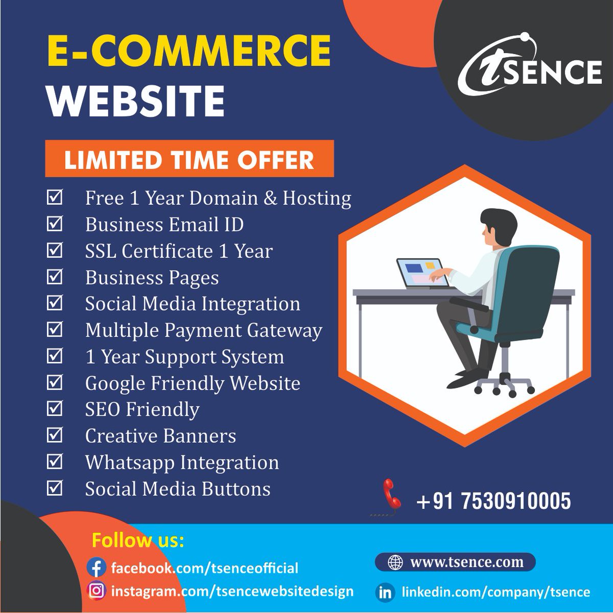 tsenceweb's tweet image. Get your start business online with #attractive_websites, Contact to professional Team for #Website_development and #Design_services . #Tsence provides full range of creative and #affordable #WebsiteDesignDevelopment services at #reasonable_Packages for your business #website.