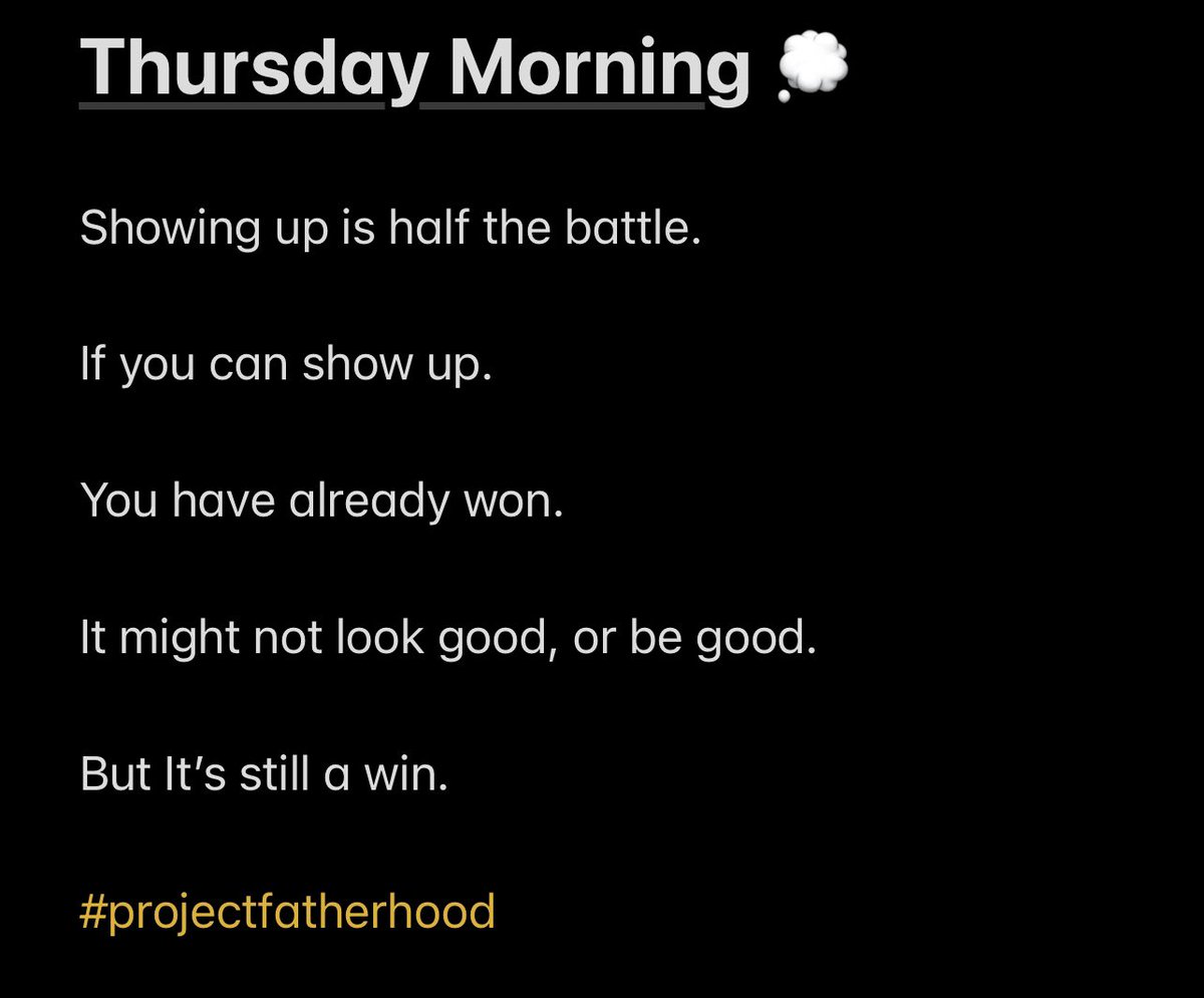 NYNDad's tweet image. Thursday Morning 💭 

#projectfatherhood 

#winningiswinning #awinisawin #win