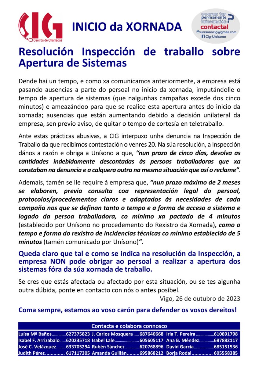 unisonoCIG's tweet photo. #CIG #LoitaObreira #CentrosDeChamadas https://t.co/kmYlCJH9ng
