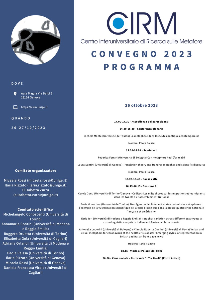 ling_in_pavia's tweet image. Today at #CIRM2023 conference &quot;Le metafore alla prova dei generi testuali&quot;(@UniGenova) @RobertaCombei (@unipv) &amp;amp; Antonella Luporini (@Unibo) will present a study on multimodal metaphors in British and Italian newspapers. 
#metaphor #multimodality #CorpusLinguistics #COVID19