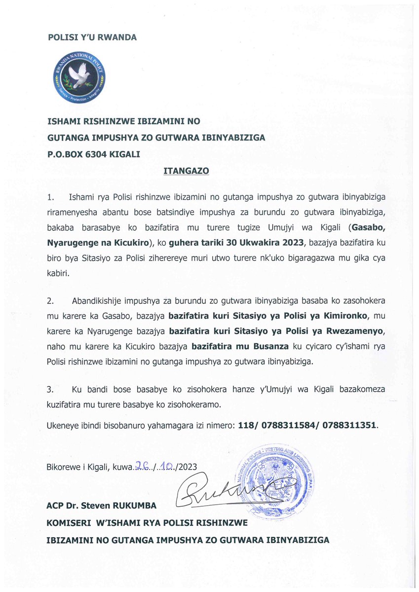 Rwanda National Police tweet media