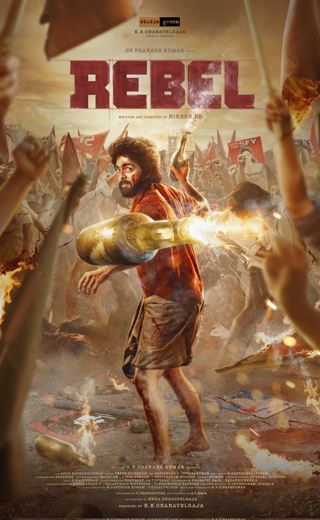 R Sakthi saravanan (@stuntsaravanan) on Twitter photo RESPECT FREEDOM & EQUALITY ๐ฅ
<a href="/gvprakash/">G.V.Prakash Kumar</a>'s #RebelFirstLook is here ๐ฅ
Be A #Rebel ๐ฉ
<a href="/StudioGreen2/">Studio Green</a> <a href="/kegvraja/">Gnanavelraja</a> <a href="/NikeshRs/">Nikesh .Rs</a> #MamithaBaiju @arunkrishna_21 @vetrekrishnan <a href="/stuntsaravanan/">R Sakthi saravanan</a> @yuvrajganesan <a href="/NehaGnanavel/">neha nehu:)</a> <a href="/Dhananjayang/">G Dhananjeyan</a> <a href="/agrajaofficial/">A.G.RAJA</a> <a href="/proyuvraaj/">Yuvraaj</a> <a href="/digitallynow/">Digitally</a> RESPECT FREEDOM & EQUALITY ๐ฅ
<a href="/gvprakash/">G.V.Prakash Kumar</a>'s #RebelFirstLook is here ๐ฅ
Be A #Rebel ๐ฉ
<a href="/StudioGreen2/">Studio Green</a> <a href="/kegvraja/">Gnanavelraja</a> <a href="/NikeshRs/">Nikesh .Rs</a> #MamithaBaiju @arunkrishna_21 @vetrekrishnan <a href="/stuntsaravanan/">R Sakthi saravanan</a> @yuvrajganesan <a href="/NehaGnanavel/">neha nehu:)</a> <a href="/Dhananjayang/">G Dhananjeyan</a> <a href="/agrajaofficial/">A.G.RAJA</a> <a href="/proyuvraaj/">Yuvraaj</a> <a href="/digitallynow/">Digitally</a>