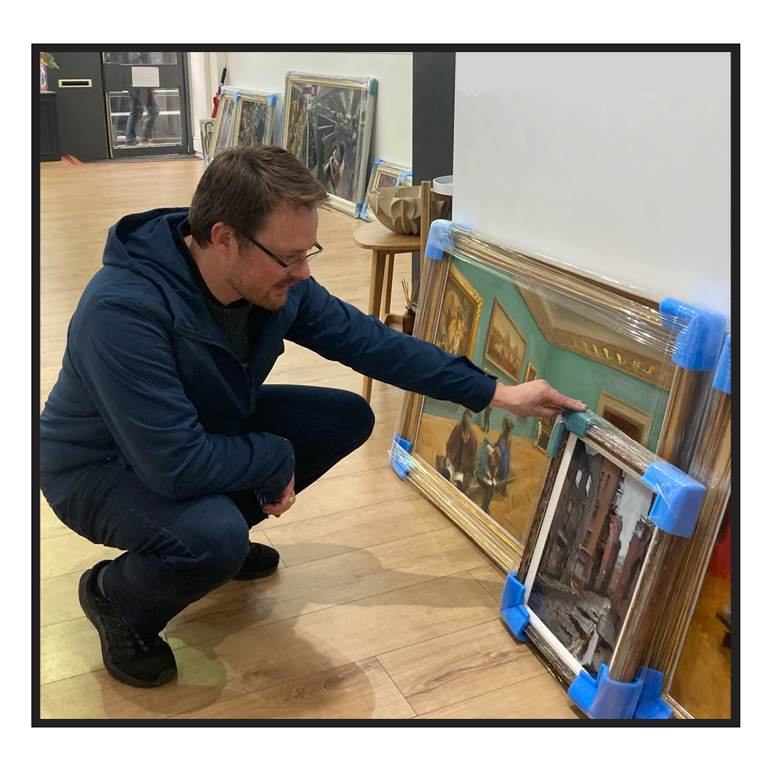 ContemporarySix's tweet photo. We have just had a very exciting delivery by Rob Pointon ahead of his upcoming solo show: ‘Manchester's Urban Tapestry: A Painter's Perspective’.
All works go live tomorrow at 5:30pm!
#manchester #buyart #grimart #robpointon #manchesterartist #backalley #alleyway https://t.co/3XhMdyr6lq