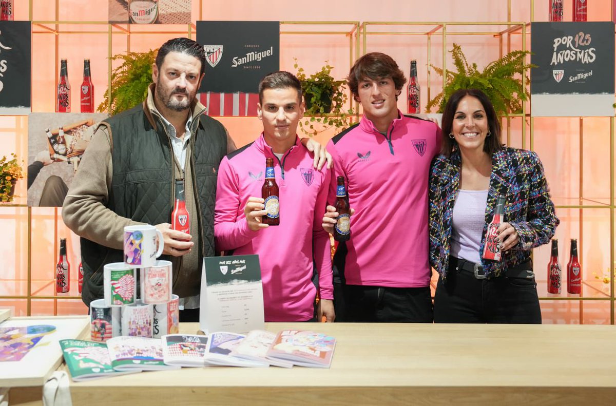 🎉 Hoy hemos acompañado a <a href="/SanMiguel/">Cervezas San Miguel</a> en la rueda de prensa de presentación del nuevo espacio pop-up que conmemora el 125 aniversario del <a href="/AthleticClub/">Athletic Club</a>   

Este espacio capturará la esencia del club y contará su historia de una manera muy especial. ⚽🏆

Eskerrik asko por contar