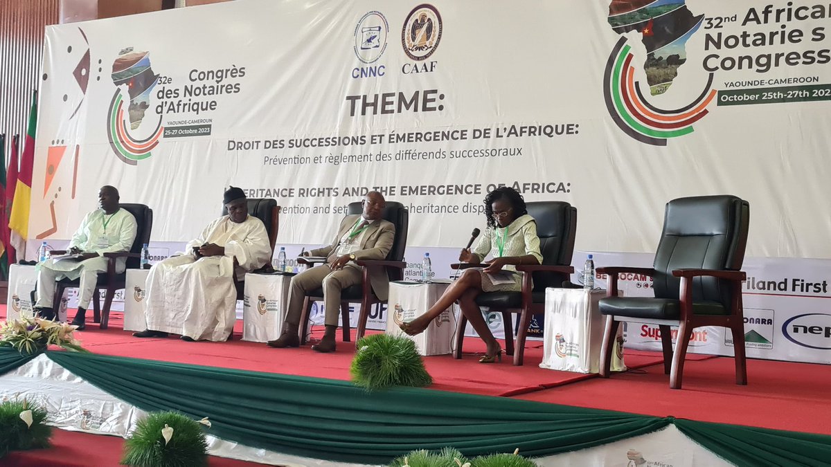 Les débats continuent au 2ème jour du Congrès des notaires d'Afrique qui concentre ses débats de ce matin sur l'importance de l'égalité hommes/femmes dans les dévolutions successorales confrontée à l'examen des droits coutumiers.