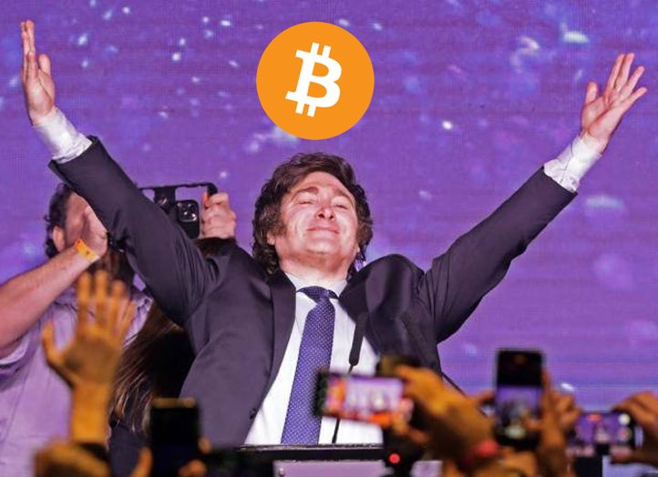 BitcoinArchive's tweet photo. BREAKING: Argentina's pro-#Bitcoin presidential candidate has secured the endorsement of the 3rd-place candidate who has now dropped out ahead of the run-off election.

A pro-#Bitcoin president is getting closer for a nation 20x bigger than El Salvador! https://t.co/6kMoy736HC