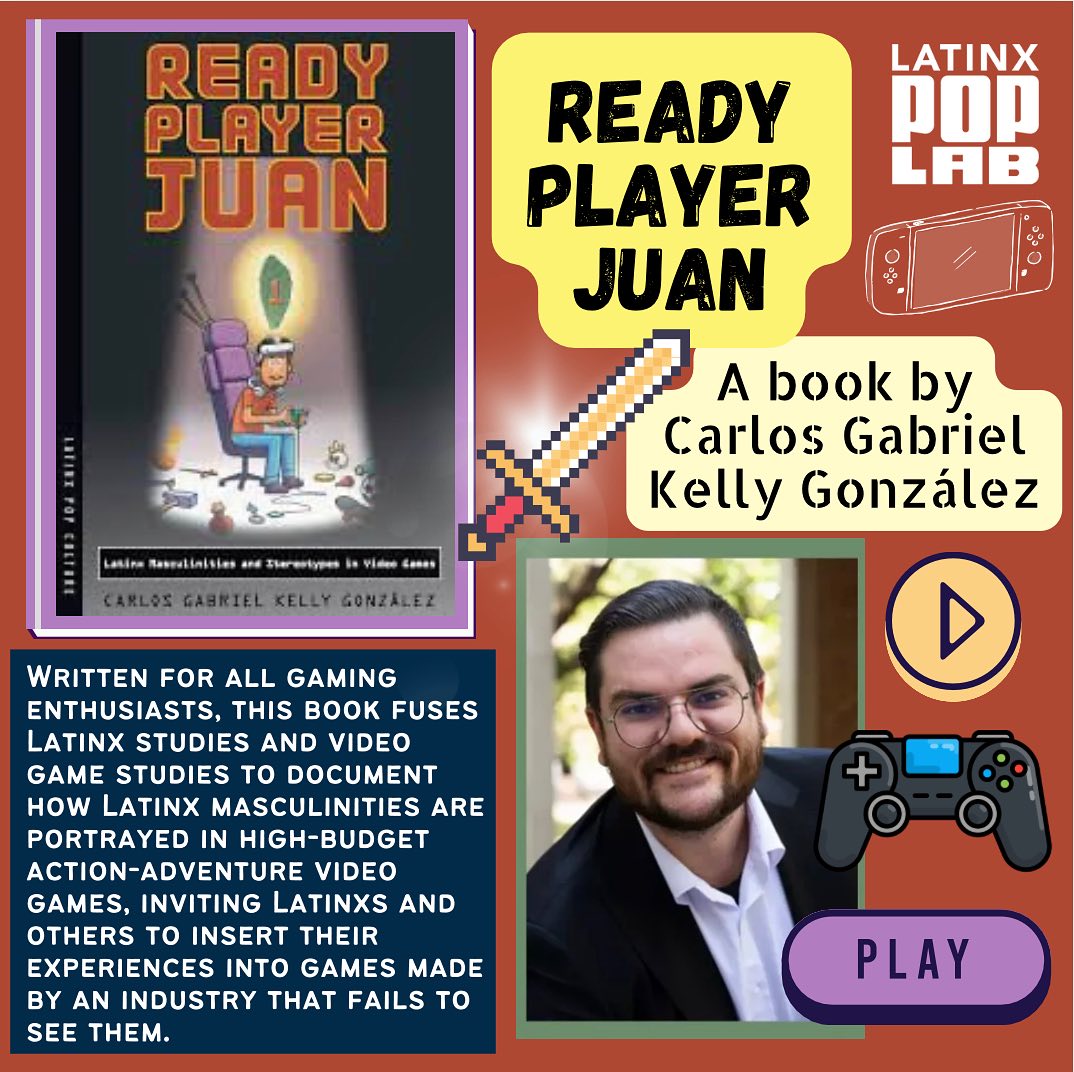 Hey guys we are starting a new series called Books of Latinx every Wednesday where we promote a new book that represents Latinx Pop culture! This week’s book:  Carlos Gabriel Kelly González's “Ready Player Juan”#latinxliterature #latinxpoplab #latinxpoplabut #author @AZpress