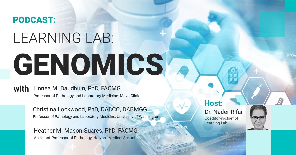 🎧A new episode of our Learning Lab Podcast on Genomics with Linnea M. Baudhuin, Christina Lockwood and Heather M. Mason-Suares is out 🎧area9lyceum.com/laboratorymedi…