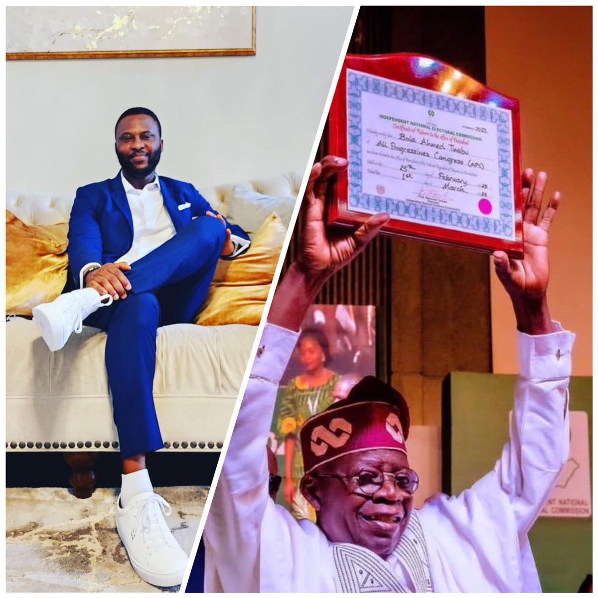 DrMichaelAjilo's tweet photo. Dr Ajilo Hails President Bola Ahmed Tinubu's Triumph at the Supreme Court

………As Apex Court Dismisses PDP/Atiku, LP/Obi Petitions

Thursday October 26, 2023

— Today, we stand united in celebration of President Bola Ahmed Tinubu's resounding victory at the Supreme Court, prevailing against the PDP and LP. This triumph is a testament to the unwavering strength of our democracy and the vital role the judiciary plays as a fact-finding institution.

President Tinubu's dedication to the ideals of justice and fairness has shone brightly throughout this arduous journey. His unwavering commitment to the principles that form the bedrock of our nation is an inspiration to us all.

In the spirit of unity and progress, I urge Mr President to extend an open-hearted invitation to the opposition. Together, we can channel our collective energies towards the critical task of nation-building, fostering economic growth, and tackling the diverse array of challenges that face our beloved country.

You’ve all been instrumental in advancing the cause of a better Nigeria. Your tireless efforts are a beacon of hope for our nation's future.

Let us move forward hand in hand, in the pursuit of a brighter and more prosperous Nigeria.

Warm regards,

-Dr. Michael Akintomide Ajilo
Medical Doctor, APC Chieftain, Philanthropist, and CEO of MADE Foundation