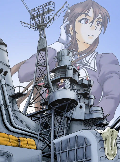 #艦船は縦が似合うだいたい横で描いてるけれども。 