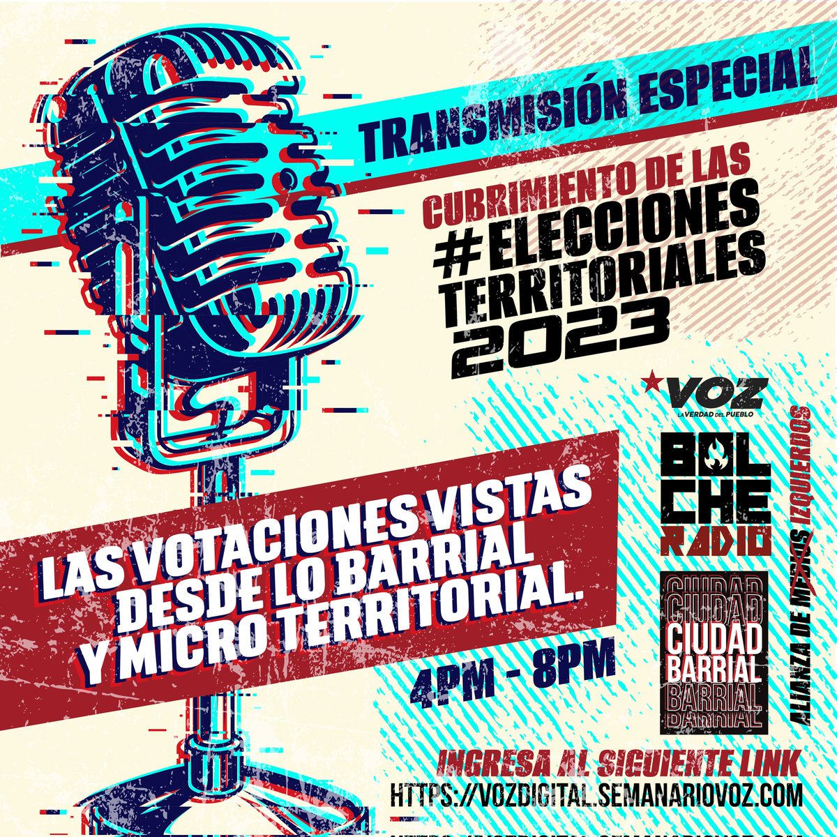 Las elecciones de siempre con una nueva perspectiva. 

<a href="/bolcheradio/">Bolcheradio</a> y <a href="/CiudadBarrial/">Ciudad Barrial</a> hicimos una unión de medios izquierdos💪🏼 en una emisión especial para hablar de las #Elecciones2023 desde lo barrial y lo micro territorial.

#BolcheRadio
#CiudadBarrial
#VotoPopular