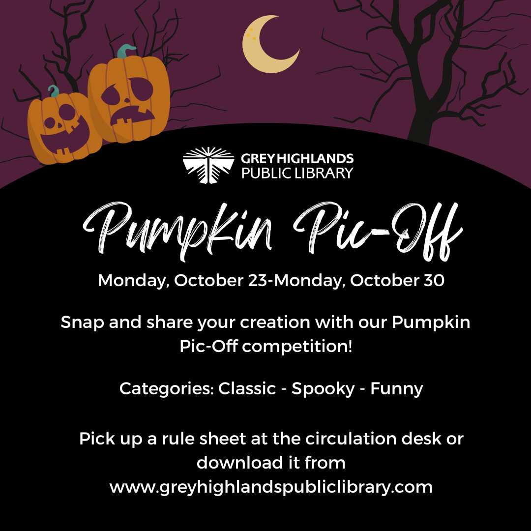 GreyHighlandsPL's tweet photo. Have you carved or decorated a #pumpkin that you're proud of? Submit your photo to our Pumpkin Pic Off contest to win a prize! Read and follow our contest rules at: https://t.co/P1USVTzWEH https://t.co/hqwCsH4Rhb