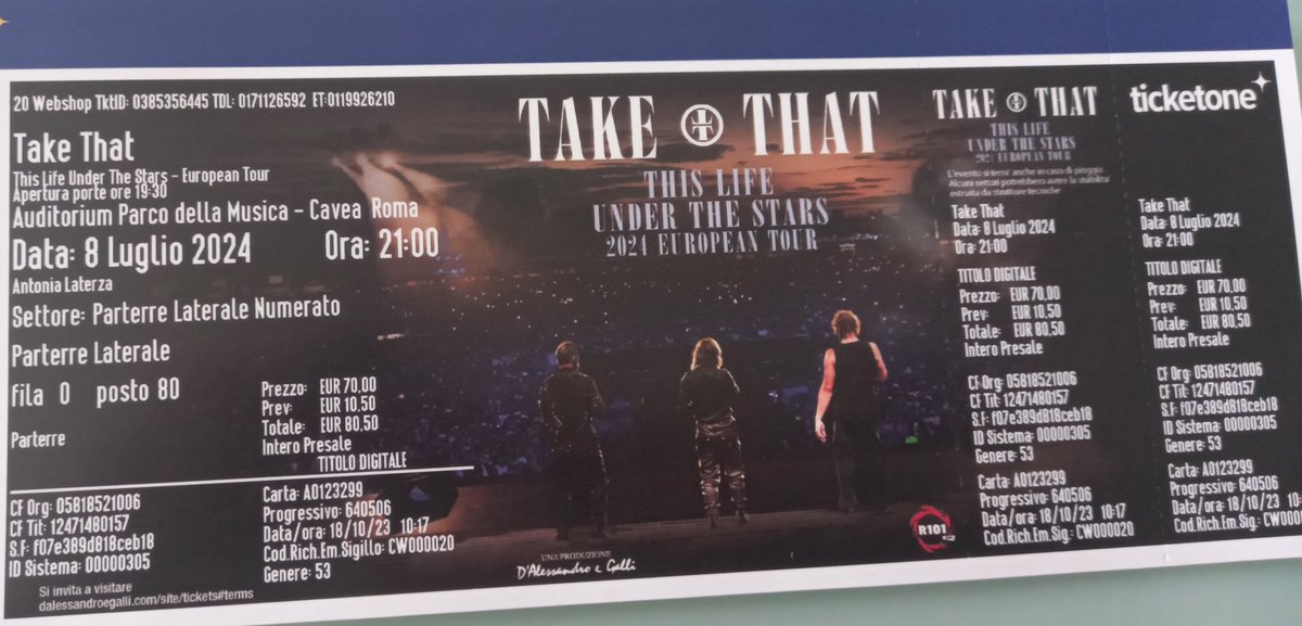 AmyJade882's tweet photo. @takethat Non vedo l ora !!!!!Roma ❤️ https://t.co/9e7CXogXZP
