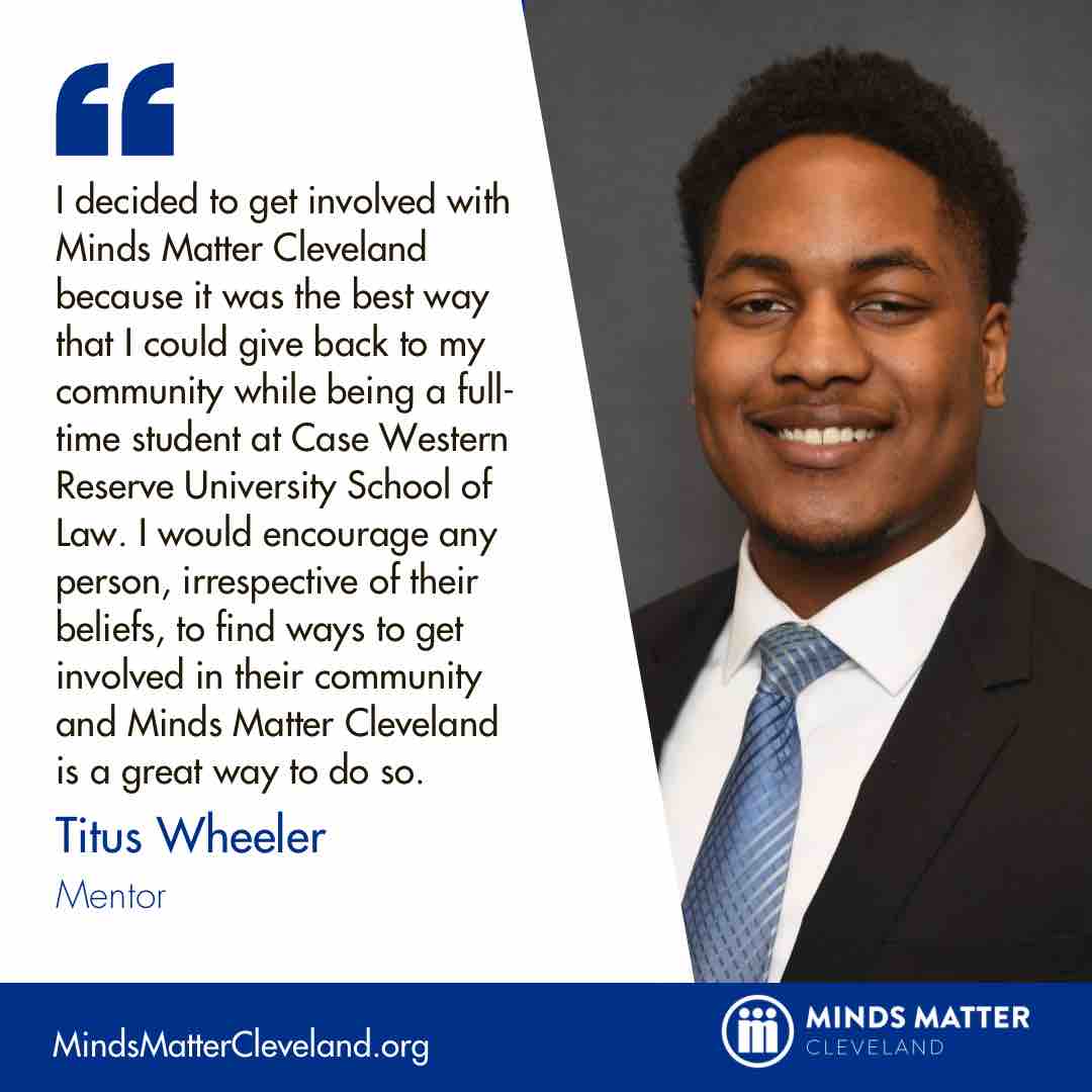 Titus Wheeler said he became a mentor to help students in the Cleveland area achieve their academic goals.