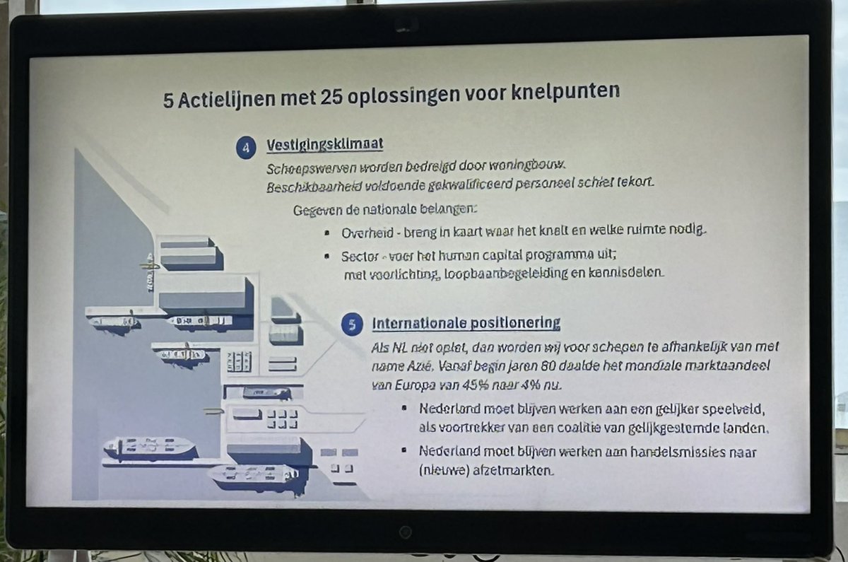 PimVanStrien's tweet image. “Wat een sector. Échte nationale trots,” aldus @VanBijsterveldt bij presentatie sectoragenda Maritieme Maakagenda. 
Een ambitieuze agenda waaruit de urgentie blijkt.
Als @VVD verheugd dat na lang aandringen, het kabinet oa ons pleidooi om slimmer en strategisch aan te besteden op…