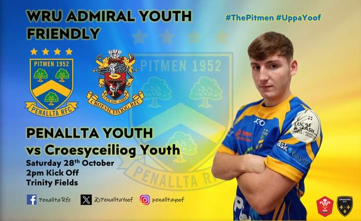 PenalltaYoof's tweet photo. A friendly, home tie this weekend against @CroesyRFCYouth after 2 weeks of disappointment and unfulfilled fixtures...
The boys are desperate to get back out there and start playing again so please come show your support once more for our #futurepitmen ππ https://t.co/AlzLMXqwaY