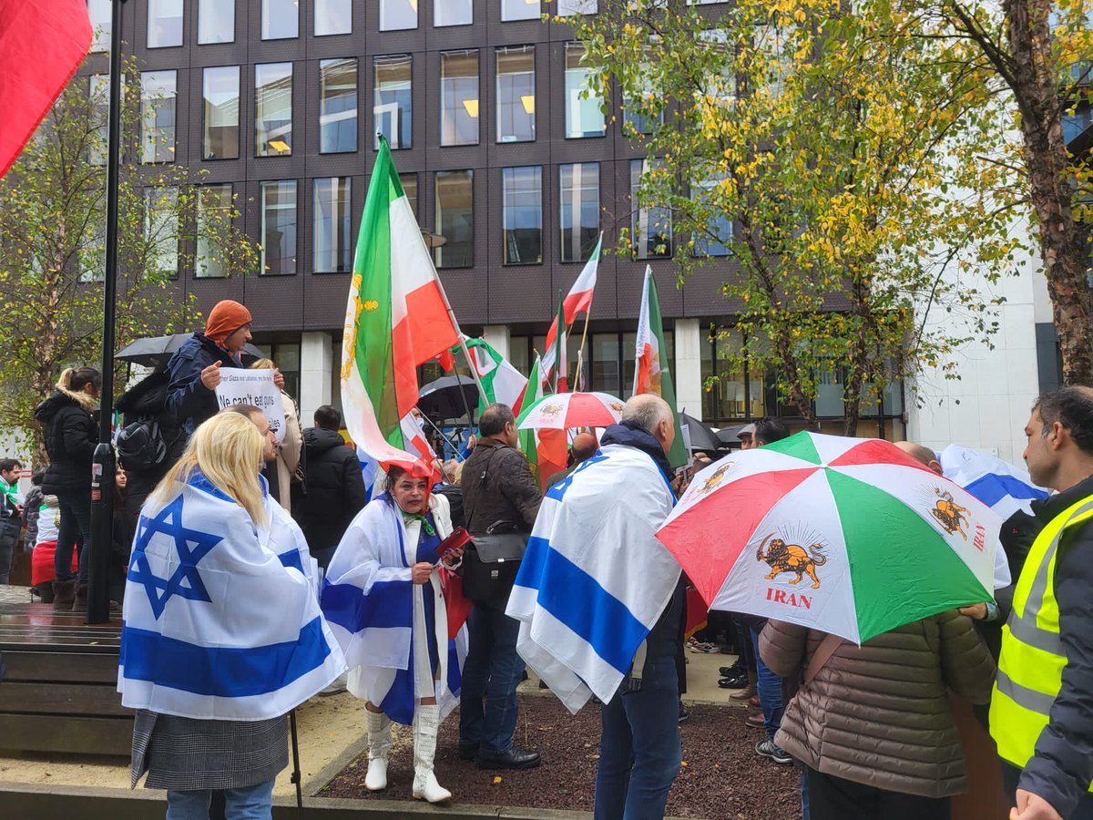 emilykschrader's tweet photo. I am so proud of the Jewish and Persian communities in Brussels proudly standing together against the plague of Hamas terror — funded and directed by the Islamic regime. Together we will overcome, together we will win. https://t.co/QfF9zbLUJ1