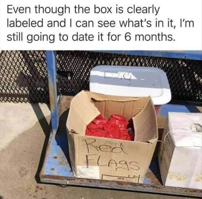 #dating #ex #redflags https://t.co/MmqpSakTyJ<a href="/tag/dating"class="tags">#dating</a><a href="/tag/ex"class="tags">#ex</a><a href="/tag/redflags"class="tags">#redflags</a>
