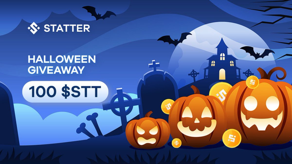 🎃Trick or Treat 🦹‍♀️#Giveaway 

🎁10 winners split 100 $STT

Enter⤵️
🔸FL <a href="/statter_global/">Statter Network</a>
🔸Like &amp; RT
🔸Comment: #StatterHalloween and tag 2 frens

🎃Ends on 1 Nov. Good Luck!👻
#Giveaways #Airdrops #Statter #HalloweenGiveaway #Web3