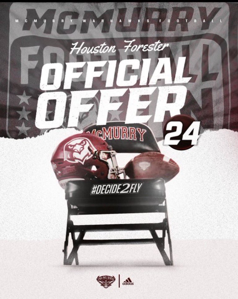 Beyond blessed to receive an offer from Mcmurry Football! 
@CoachBapMcM @CoachSnyde @CoachDroddy15 @CoachCMILLS