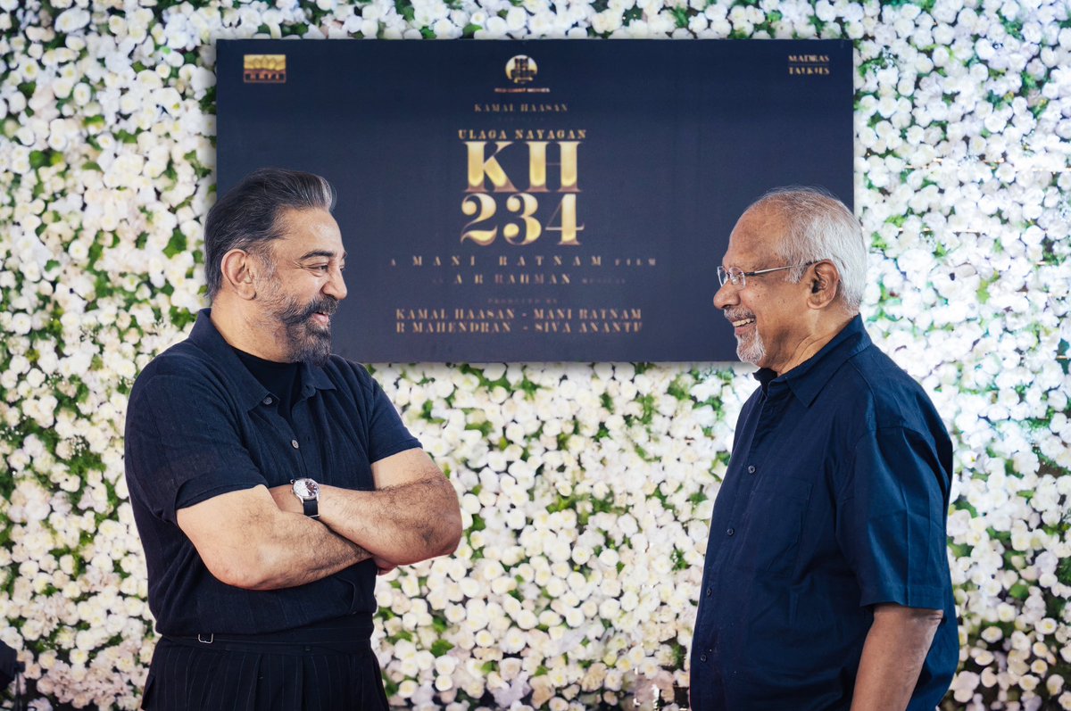 The two forces of Indian Cinema, let the celebration begin!

#KH234 #Ulaganayagan #KamalHaasan 
#CelebrationBeginsNov7 
#HBDUlaganayaganNov7