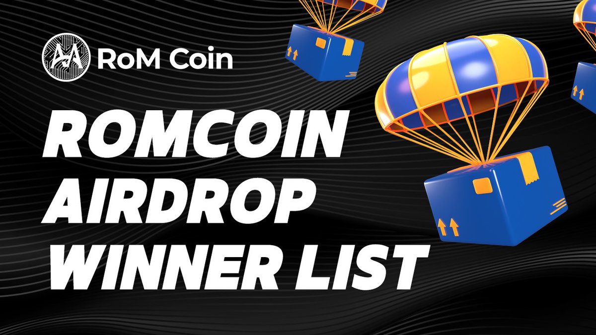 $ROMCOIN Airdrop Winner List! 🎉

📌 The winner list of the Airdrop Event has been released! 🥳
 
Check the result here 👉 bit.ly/romcoinwinnerl…

Prizes will be distributed to the winner at November, 2023.

😍 Thank you to everyone who participated!

#ROMCOIN #Airdrop #Crypto