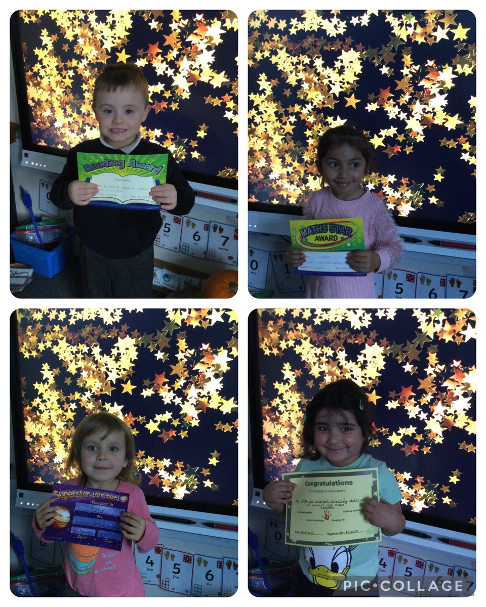 PindersPrimary's tweet photo. Well done to our Autumn 1 stars from morning nursery and afternoon nursery. ⭐️🌟⭐️🌟⭐️🌟⭐️ #PPReading #PPWriting #PPMaths #PPPE https://t.co/KCvX9JLco0