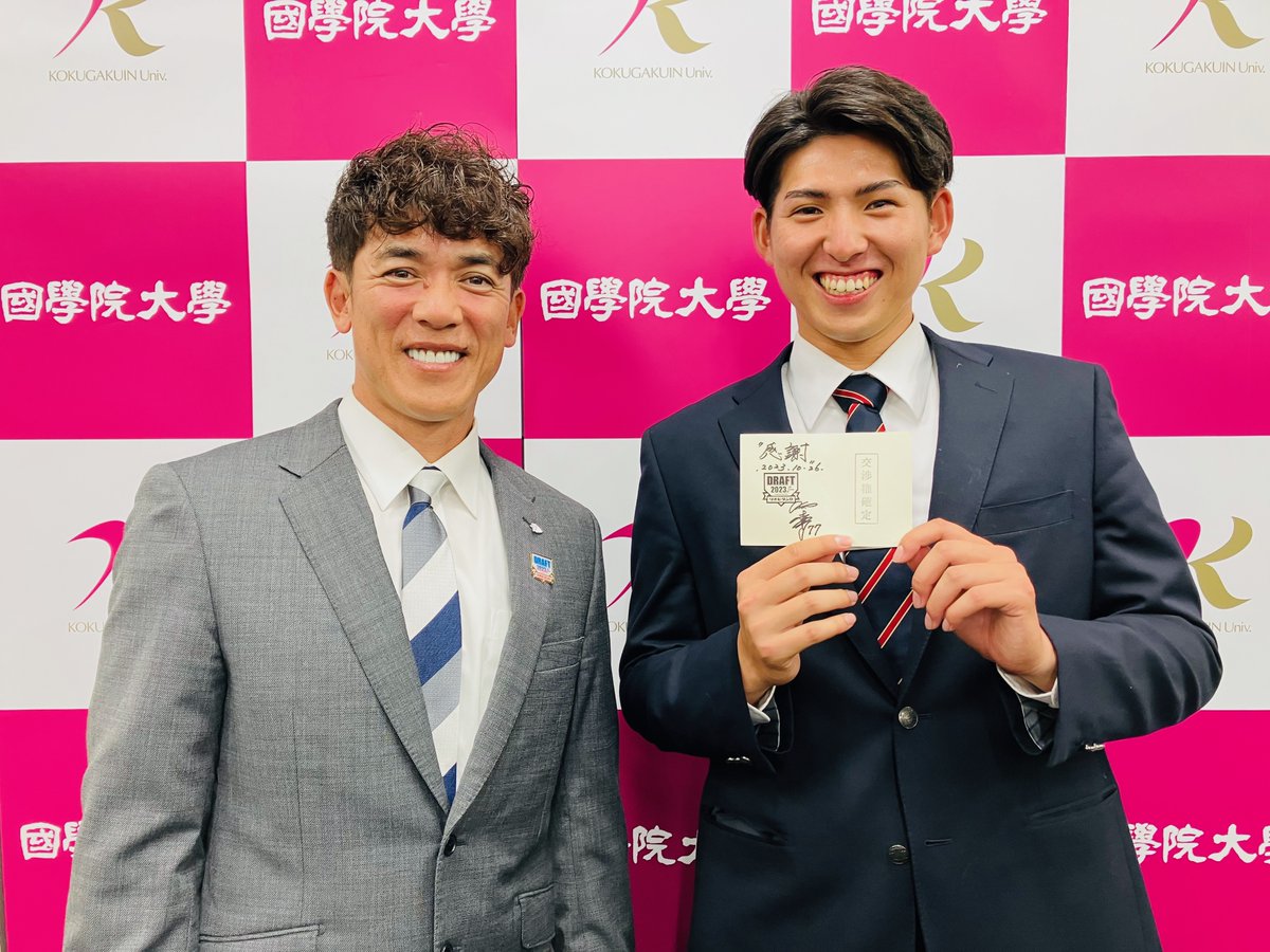 1位指名で交渉権を獲得した #武内夏暉 投手のもとを #松井稼頭央 監督 