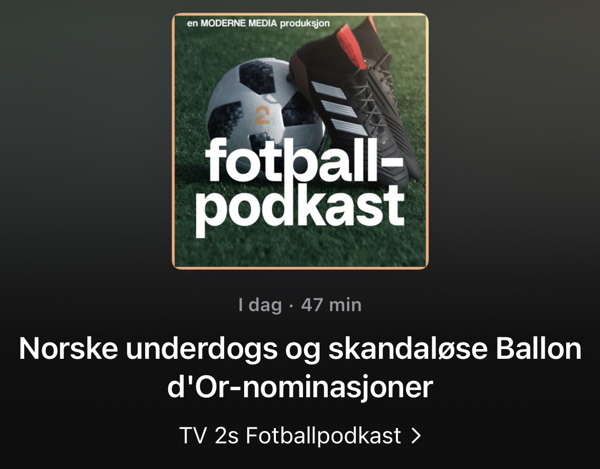 TV 2s Fotballpodkast tweet media