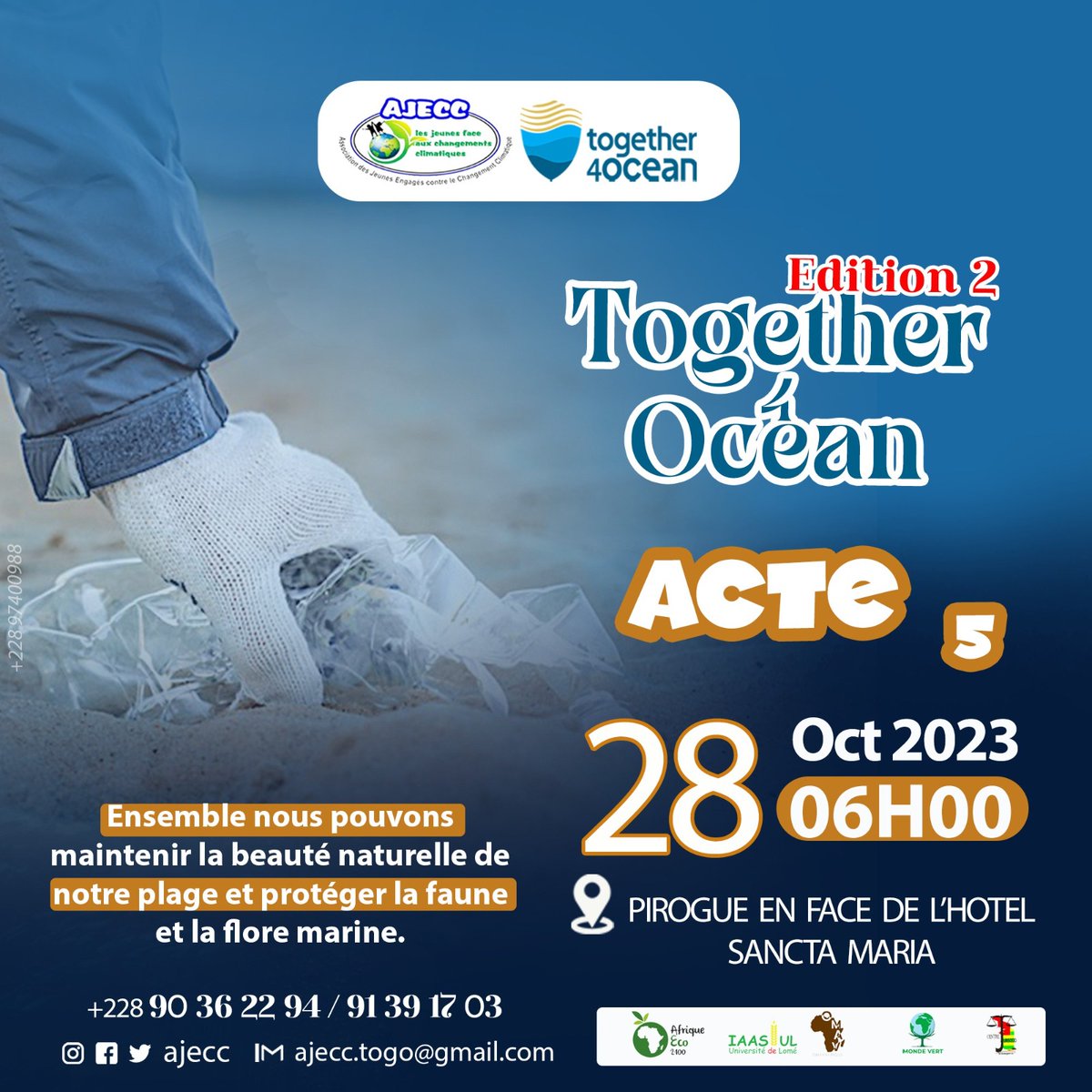 dosseh_godwin's tweet photo. Je sais que vous avez des choses à faire le samedi matin comme:Aller au sport, jouer au Football, faire la lessive, etc. 
Mais l'act civique dépasse tout cela. C'est ainsi que je vous donne rendez-vous sur ce Samedi pour qu'ensemble nous rendons notre plage propre @tt228 @AJECC4 https://t.co/Dw94eCzlaI