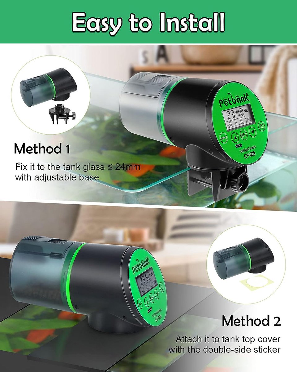 petessentialhu's tweet photo. 🐟 Petbank's USB-rechargeable Fish Feeder: Lasts 3-6 months per charge, set up to 4 daily feedings, and vacation-ready for 600L tanks. 

Dive in for 20% off @Amazon: https://t.co/tcVmBWaLDM 
🌊 #PetbankFeeder #EcoFriendly #FishCare https://t.co/NWlNBnfquc