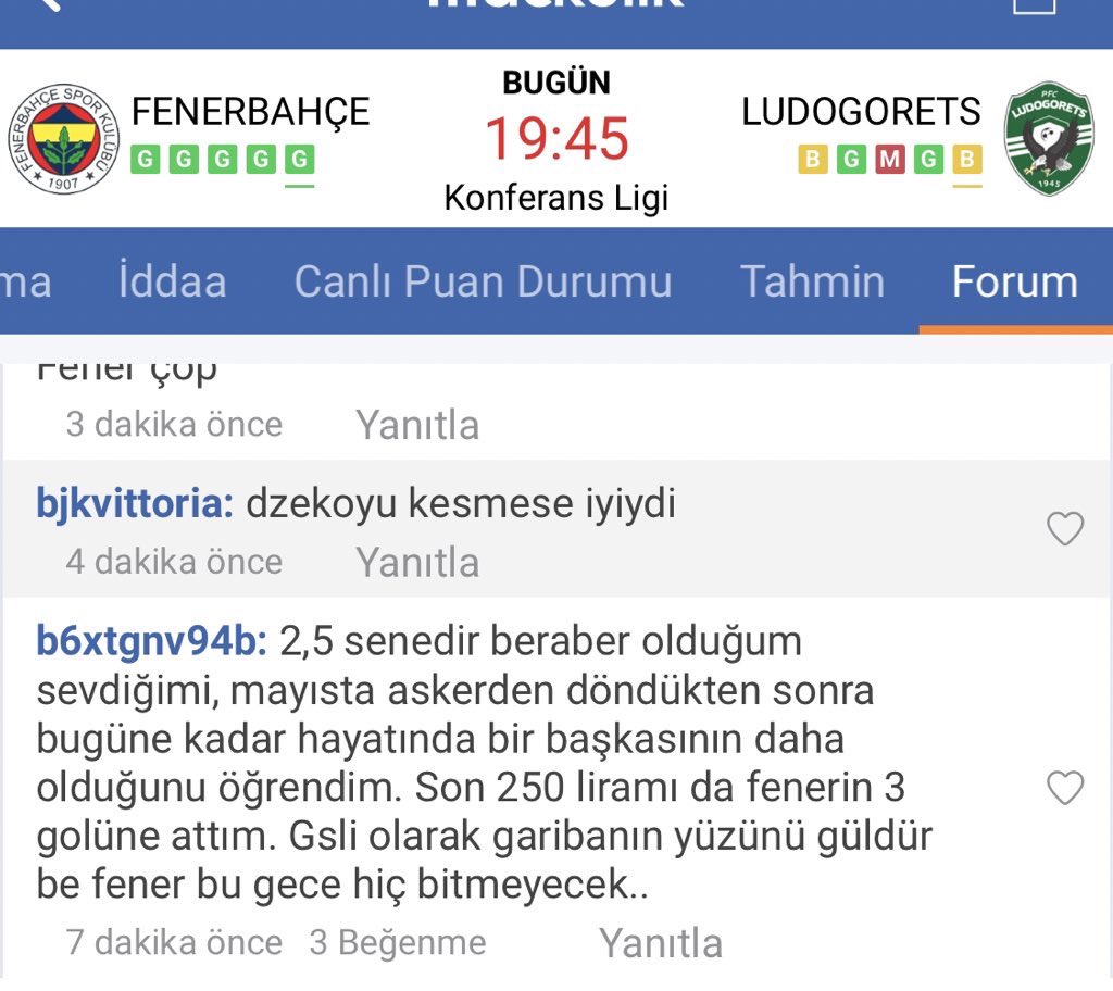 Sen doğuştan fenerliymişsin hocam