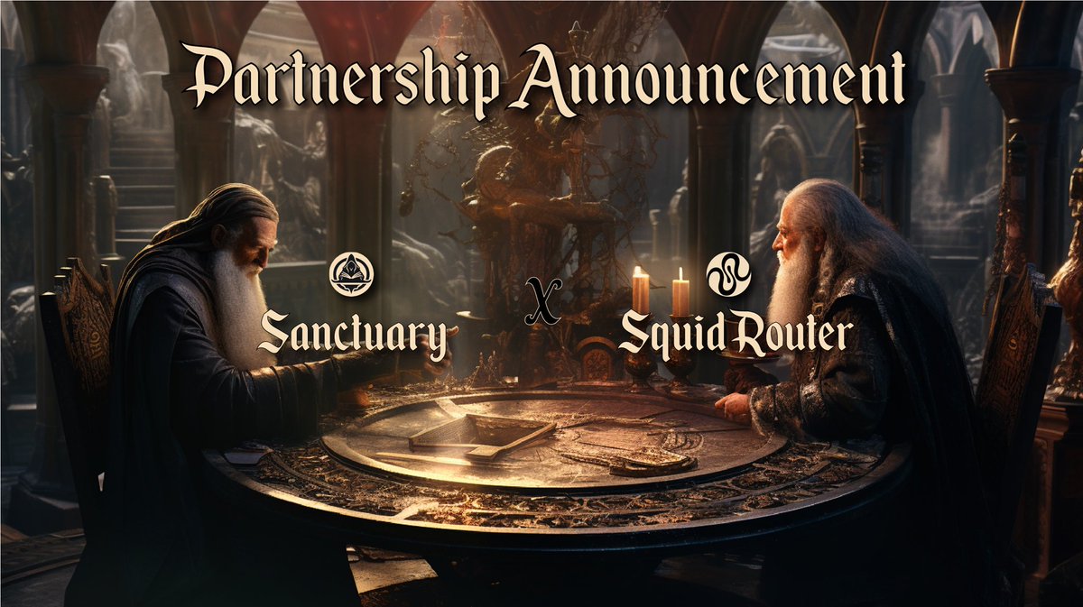 Sanctuary 🤝 Squidrouter

🧙‍♂️x🦑 We're thrilled to announce <a href="/squidrouter/">squid</a> as a new Strategic Partner.
💱 Fast swap from every EVM chain to <a href="/Scroll_ZKP/">Scroll</a> and embrace the magic of Sanctuary’s app.

👉 Swap and trade at: app.sanctuaryexchange.xyz