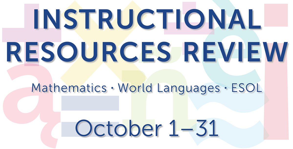 Reminder... GCPS invites parents, students, staff, and community members to participate in a review of proposed instructional resources for select grades and courses in Mathematics, ESOL, and World Language. The review ends on October 31. Learn more here: gcpsk12.org/Page/37259