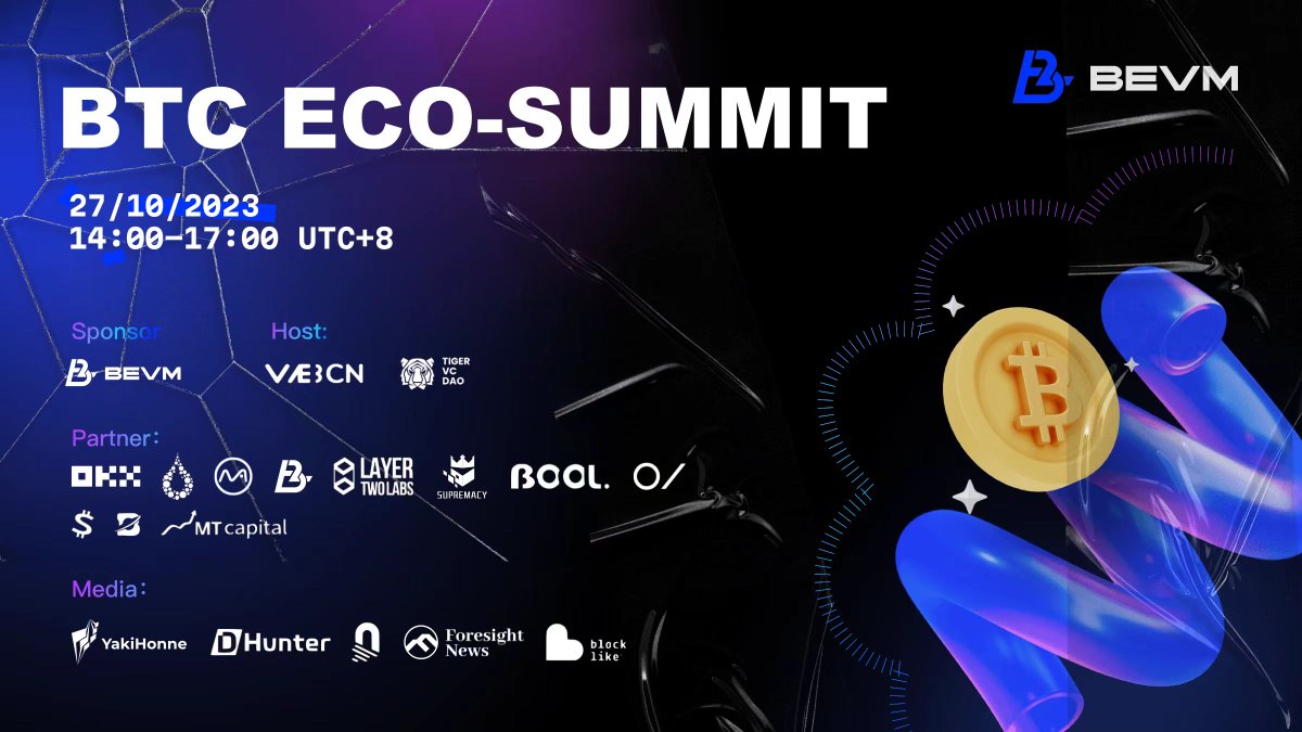 Web3CN_Pro's tweet photo. 🚀 距离 #BTCEcoSummit 不到1天!加入我们,一起探讨比特币生态的未来。观看直播,赢取海量 #sats 空投的机会!🪂🪂 #Airdrop
🎥 直播链接:
YouTube 直播链接:https://t.co/1HBhrxeIV0
DC 直播链接:https://t.co/PgVL45XK3r
📅 日期: 10月27日
🕒 时间: 2023/10/21 14:00-18:00 (GMT+08:00)
💥不要错过直播抽奖环节,赢得总计价值高达800u的
$sats !