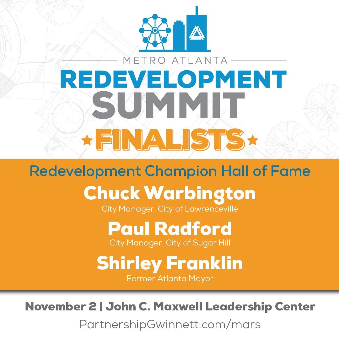 Congratulations to the 2023 MARS Awards finalists! Winners will be announced at the annual Metro Atlanta Redevelopment Summit on Nov. 2! 

Grab your tickets today! loom.ly/xp9uyqs