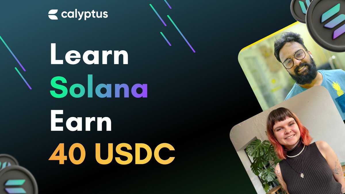 calyptus_web3's tweet image. 🥷Calling All Builders🥷

You Can Now Learn Solana &amp;amp; Earn 40 USDC

Want to join in?
👉 RT this post
👉 Complete All 9 Modules in the Curriculum
👉 Within 14days (starting today!)

The first 50 devs win the prize 💵

D&apos;ya have what it takes?✊

Go go go! ⏰ calyptus.co/register