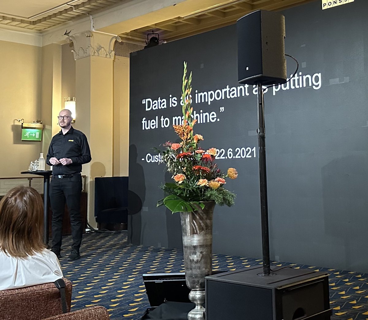 ”Data is as important as putting fuel to machine” asiakaspalaute <a href="/Ponsse/">Ponsse</a> lle datan hyödyntämisen merkityksestä <a href="/miikasoininen/">Miika Soininen</a> #Change23 <a href="/GoforeGroup/">Gofore</a> @CCEAChange