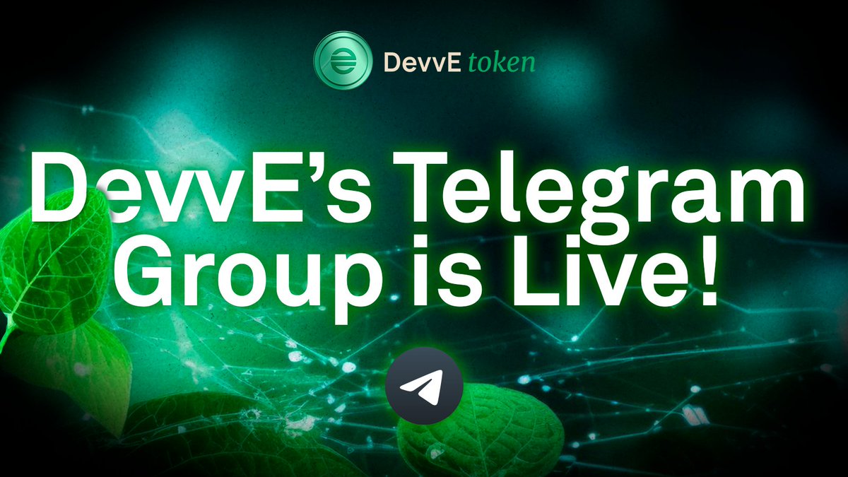 We are excited to see what the future holds for <a href="/DevveEcosystem/">DevvE</a>!

THE next-generation cryptocurrency that empowers and gives back to environmental and social projects.

Join their Telegram channel today and be part of the journey: t.me/DevveOfficial