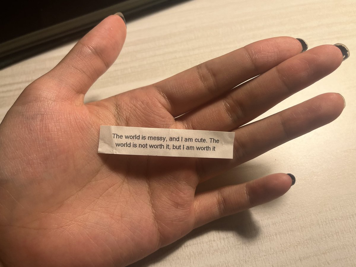 n5_bones's tweet photo. Got a fortune cookie today, what does it mean lol https://t.co/K1TSYodiZb