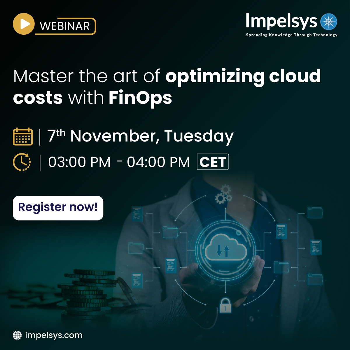 Impelsys's tweet image. Cost-effective #cloudoperations can provide a competitive advantage! Join us for our upcoming webinar: &quot;Mastering #FinOps: Unleash the Power of #FinancialOperations for #CloudCostManagement&quot; to learn more.
Register now at 
events.teams.microsoft.com/event/f3f62286…
#Impelsys #ImpelsysWebinar #Cloud