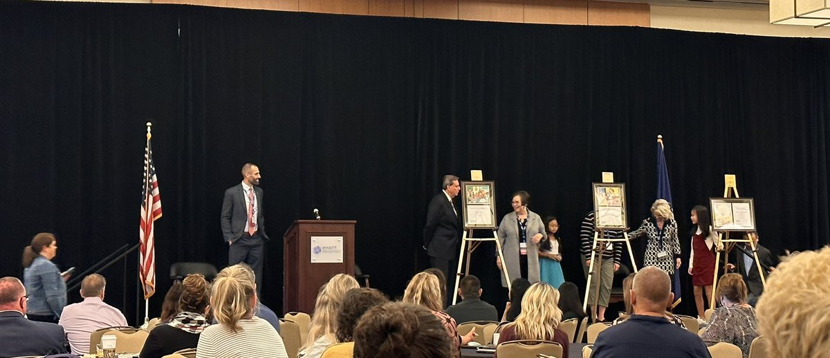 Kicking off Day 2 of the #2023GreatIdeasinEducationConference with the winners of the student art contest @ksdehq #KansansCan