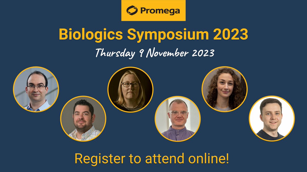 Join us online to hear the latest research and innovation in biotherapeutics! 📆 Follow interesting presentations from Promega R&D scientists and guest speakers at our upcoming Biologics Symposium on November 9, 2023. There is still time to register! bit.ly/45K6sQI